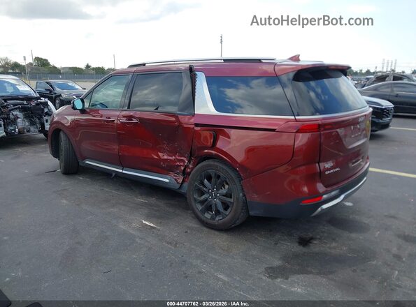 KNDNE5H36P6289721 2023 KIA CARNIVAL MPV Burgundy Задня ліва чверть