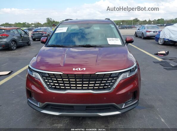 KNDNE5H36P6289721 2023 KIA CARNIVAL MPV Burgundy Вид щитка приладів