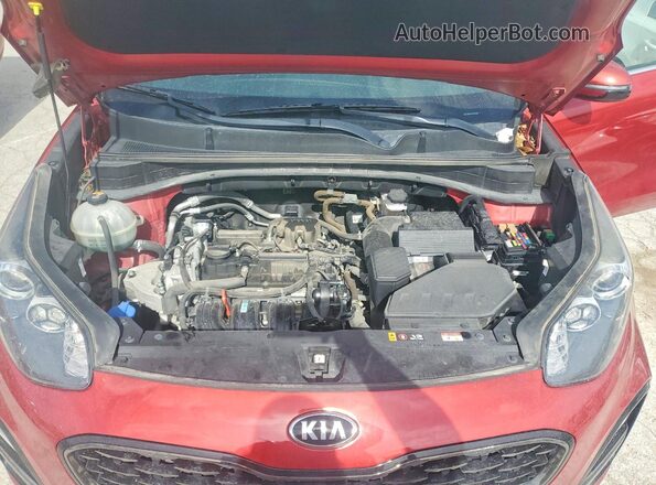 KNDP6CAC1L7800180 2020 KIA SPORTAGE Red ძრავის განყოფილების ხედი