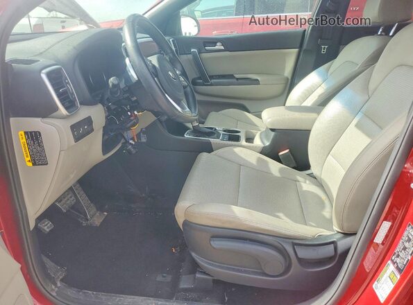 KNDP6CAC1L7800180 2020 KIA SPORTAGE Red წინა სალონის ხედი