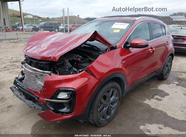 KNDP6CAC3L7698347 2020 KIA SPORTAGE Red წინა მარცხენა ხედი სამი მეოთხედიდან