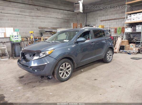 KNDPBCAC9G7875310 2016 KIA SPORTAGE Blue Առջևի ձախ երեք քառորդ տեսարան