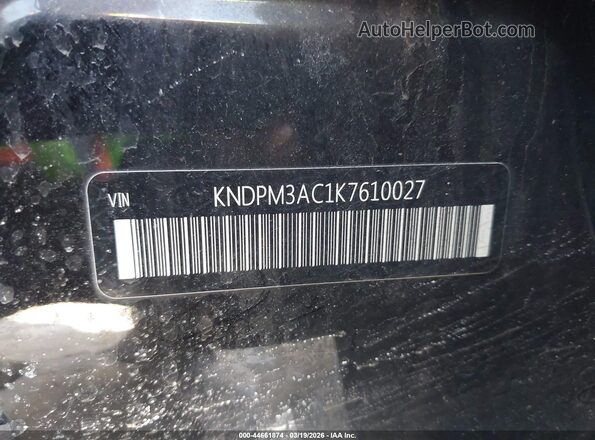 KNDPM3AC1K7610027 2019 KIA SPORTAGE Black Вид підкапотного простору