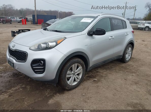 KNDPMCAC0H7043379 2017 KIA SPORTAGE Silver Առջևի ձախ երեք քառորդ տեսարան