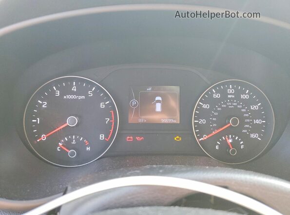 KNDPMCAC2H7188469 2017 KIA SPORTAGE Blue ხელსაწყოთა პანელის ხედი