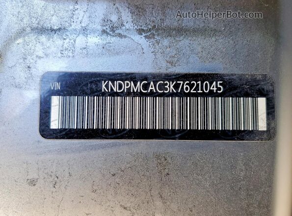 KNDPMCAC3K7621045 2019 KIA SPORTAGE Gray 