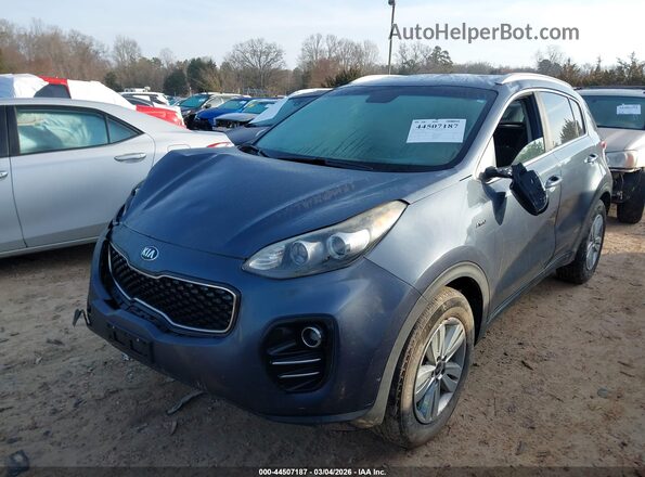 KNDPMCAC4J7393619 2018 KIA SPORTAGE Blue წინა მარცხენა ხედი სამი მეოთხედიდან