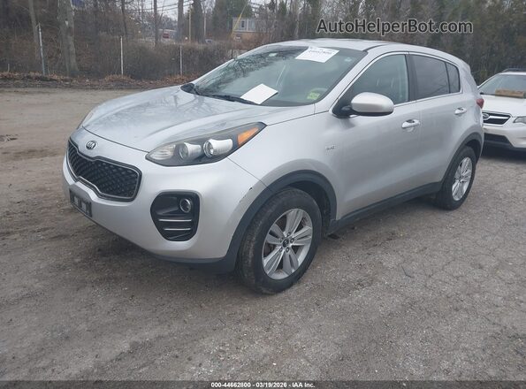 KNDPMCAC6H7288705 2017 KIA SPORTAGE Silver წინა მარცხენა ხედი სამი მეოთხედიდან