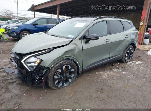 KNDPYDAH6P7062376 2023 KIA SPORTAGE PLUG-IN HYBRID Green Առջևի ձախ երեք քառորդ տեսարան