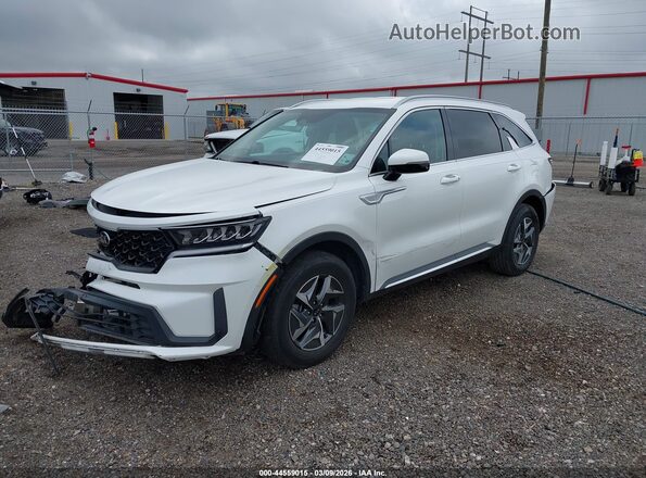 KNDRG4LG7M5036912 2021 KIA SORENTO HYBRID White Առջևի ձախ երեք քառորդ տեսարան
