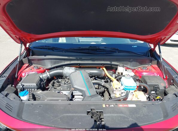 KNDRH4LG0M5032181 2021 KIA SORENTO HYBRID Red Widok z tyłu