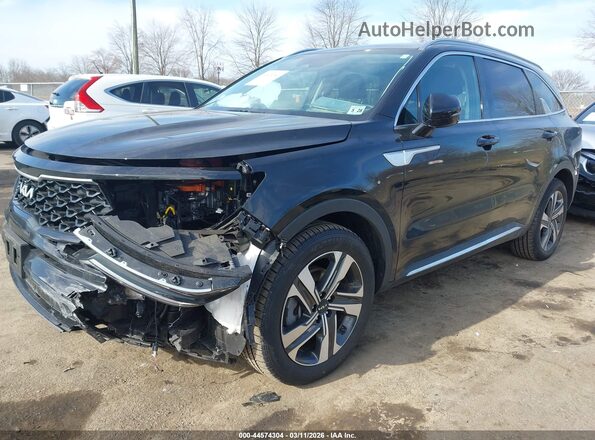 KNDRHDLG0P5173157 2023 KIA SORENTO HYBRID Черный Передняя левая четверть