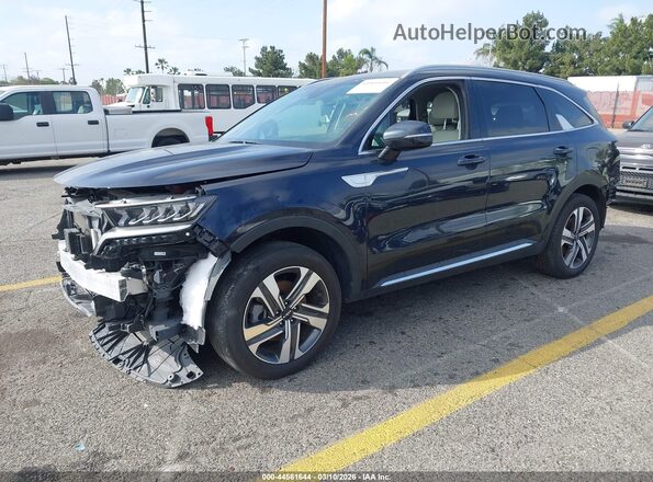 KNDRHDLG1P5185401 2023 KIA SORENTO HYBRID Black Vista tres cuartos delantera izquierda