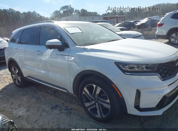 KNDRKDLG4P5217405 2023 KIA SORENTO HYBRID White Vista interior trasera