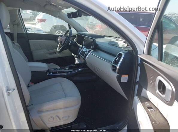 KNDRKDLG4P5217405 2023 KIA SORENTO HYBRID White Vista interior delantera