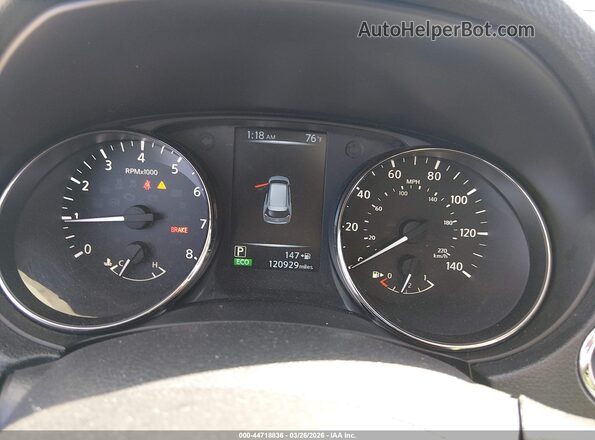 KNMAT2MT2HP557278 2017 NISSAN ROGUE Blue Widok tylnych siedzeń