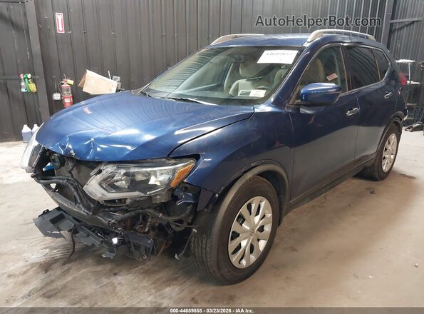 KNMAT2MT5HP522945 2017 NISSAN ROGUE Blue წინა მარცხენა ხედი სამი მეოთხედიდან