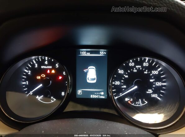 KNMAT2MT5HP522945 2017 NISSAN ROGUE Blue უკანა სავარძლების ხედი