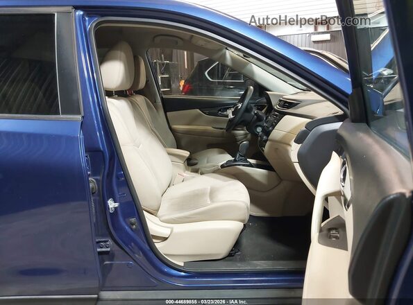 KNMAT2MT5HP522945 2017 NISSAN ROGUE Blue წინა სალონის ხედი