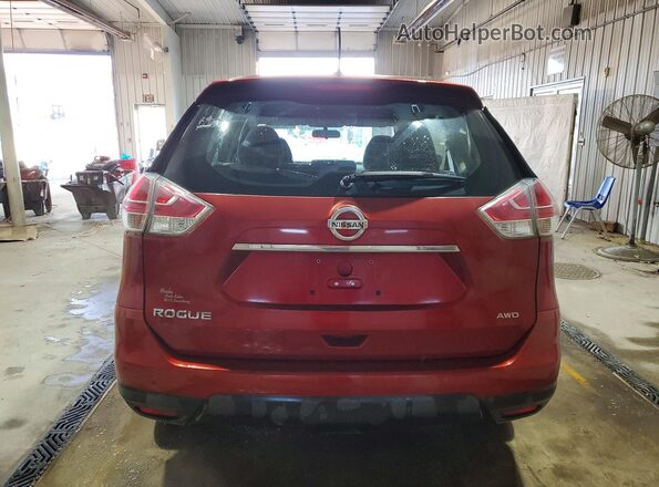 KNMAT2MV5GP690360 2016 NISSAN ROGUE Темно-бордовый Вид сзади