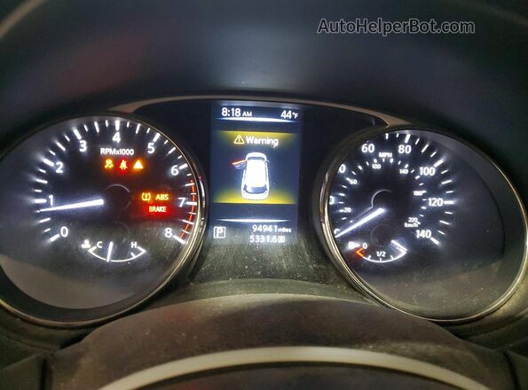 KNMAT2MV5GP690360 2016 NISSAN ROGUE Темно-бордовый Вид щитка приборов