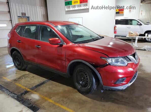 KNMAT2MV5GP690360 2016 NISSAN ROGUE Темно-бордовый Передняя правая четверть