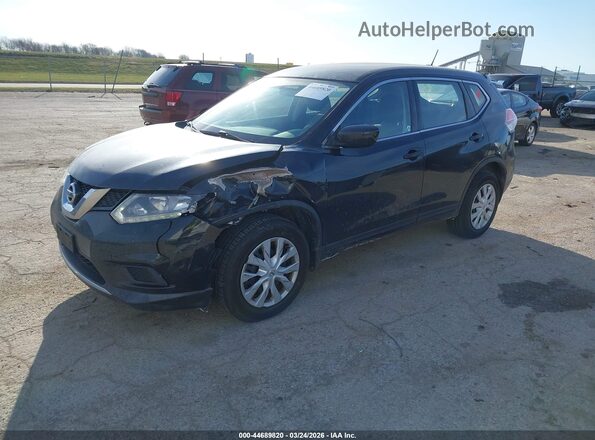 KNMAT2MV6GP720627 2016 NISSAN ROGUE Black წინა მარცხენა ხედი სამი მეოთხედიდან