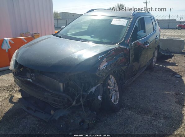 KNMAT2MV6HP576319 2017 NISSAN ROGUE Black Առջևի ձախ երեք քառորդ տեսարան