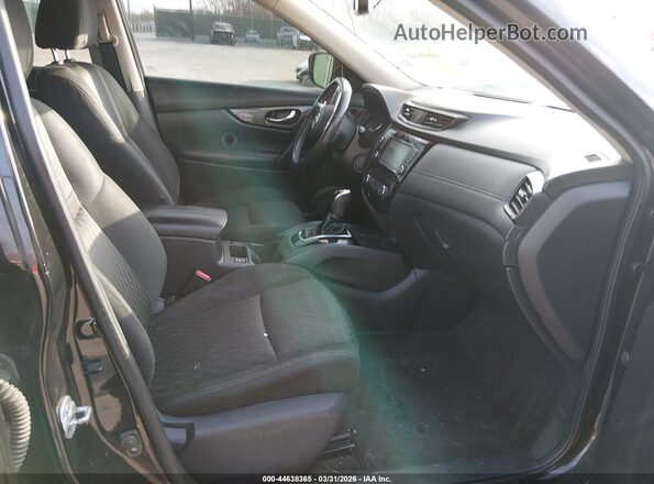 KNMAT2MV7HP524990 2017 NISSAN ROGUE Black Widok wnętrza z przodu
