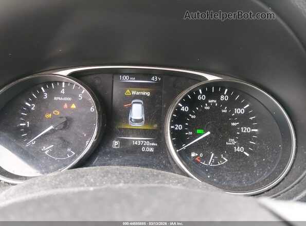 KNMAT2MV8GP694306 2016 NISSAN ROGUE Silver უკანა სავარძლების ხედი