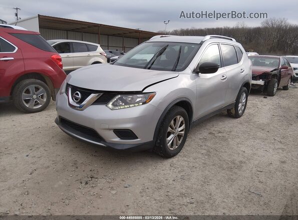 KNMAT2MV8GP694306 2016 NISSAN ROGUE Silver წინა მარცხენა ხედი სამი მეოთხედიდან