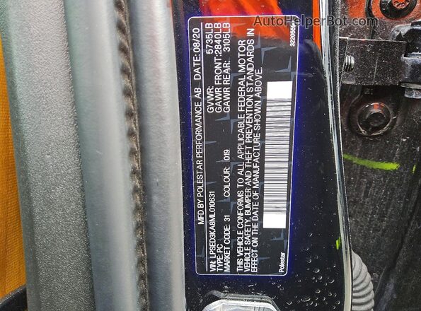 LPSED3KA8ML010631 2021 POLESTAR 2 Черный Вид подкапотного пространства