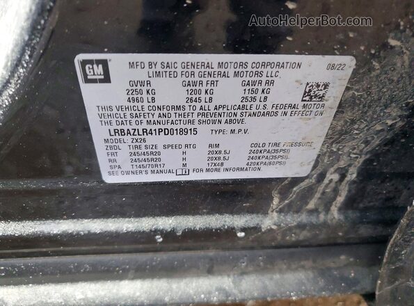 LRBAZLR41PD018915 2023 BUICK ENVISION Black Vista del compartimento del motor