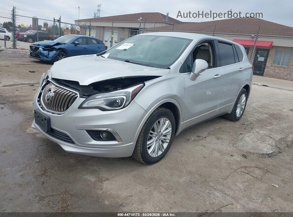 LRBFXASA0HD124225 2017 BUICK ENVISION Silver Առջևի ձախ երեք քառորդ տեսարան