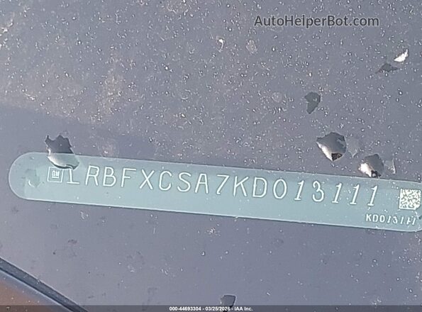 LRBFXCSA7KD013111 2019 BUICK ENVISION White Vista del salpicadero