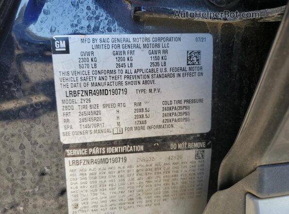 LRBFZNR49MD190719 2021 BUICK ENVISION Black 