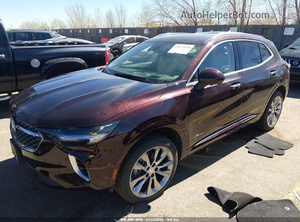 LRBFZSR49MD097388 2021 BUICK ENVISION Maroon Vista tres cuartos delantera izquierda