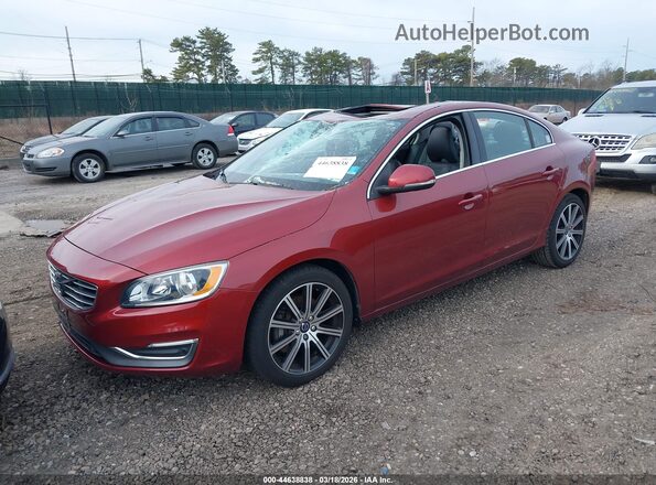 LYV402TKXHB129355 2017 VOLVO S60 INSCRIPTION Red წინა მარცხენა ხედი სამი მეოთხედიდან