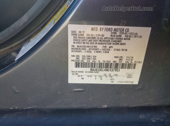 MAJ6S3GL4MC437905 2021 FORD ECOSPORT Угольный 