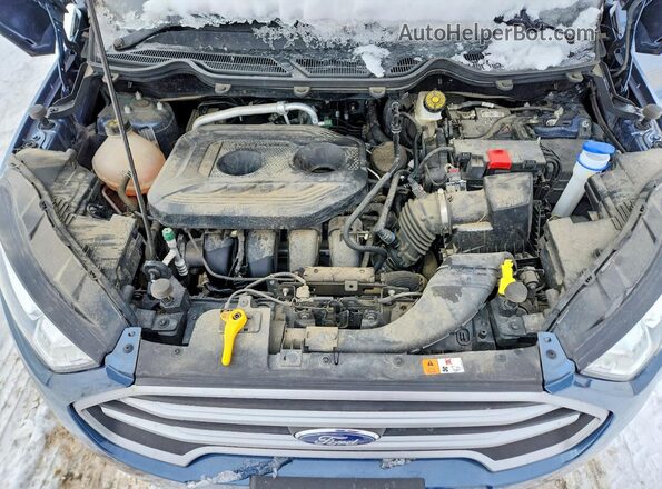 MAJ6S3GL4NC459842 2022 FORD ECOSPORT Blue Widok komory silnika