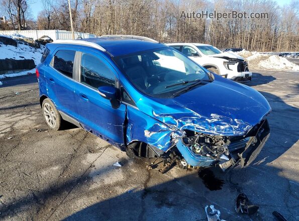 MAJ6S3KL2KC281710 2019 FORD ECOSPORT Blue Delantero derecho