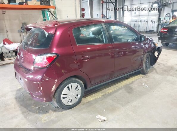 ML32AUHJ3PH006383 2023 MITSUBISHI MIRAGE Burgundy Задня права чверть