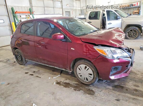 ML32AUHJ4MH002774 2021 MITSUBISHI MIRAGE Maroon Передня права чверть