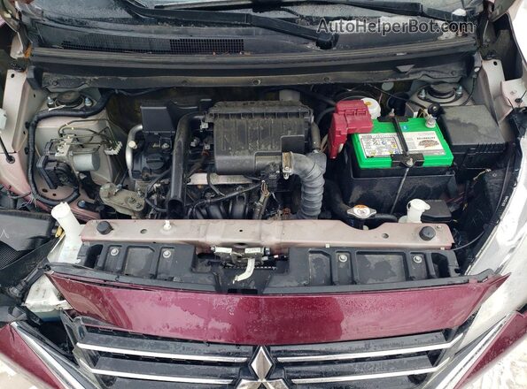 ML32AUHJ9MH007968 2021 MITSUBISHI MIRAGE Burgundy ძრავის განყოფილების ხედი