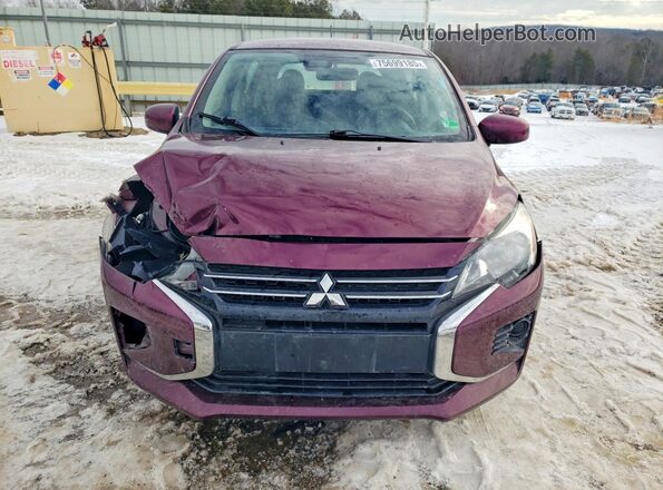 ML32AUHJ9MH007968 2021 MITSUBISHI MIRAGE Burgundy წინა ხედი