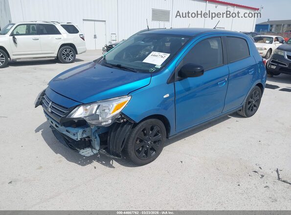 ML32AWHJ5NH005759 2022 MITSUBISHI MIRAGE Blue წინა მარცხენა ხედი სამი მეოთხედიდან