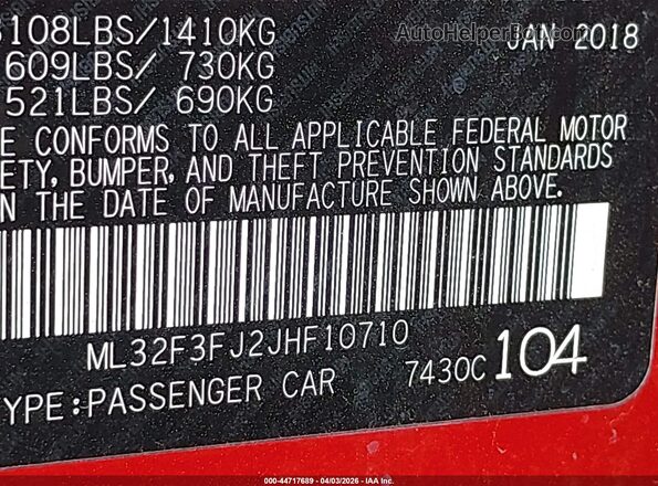 ML32F3FJ2JHF10710 2018 MITSUBISHI MIRAGE G4 Maroon Widok komory silnika