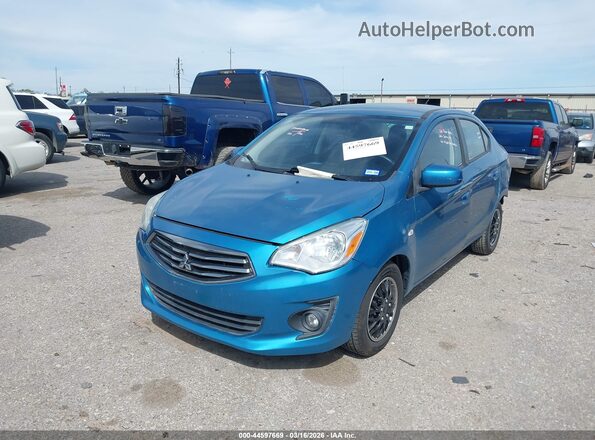 ML32F3FJ3HHF05283 2017 MITSUBISHI MIRAGE G4 Blue Vista tres cuartos delantera izquierda