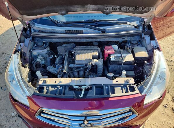 ML32F3FJ5KHF02165 2019 MITSUBISHI MIRAGE Burgundy Widok wnętrza z tyłu