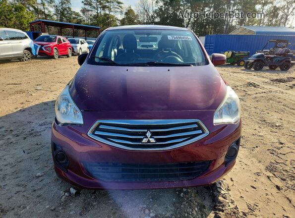 ML32F3FJ5KHF02165 2019 MITSUBISHI MIRAGE Burgundy Widok z przodu